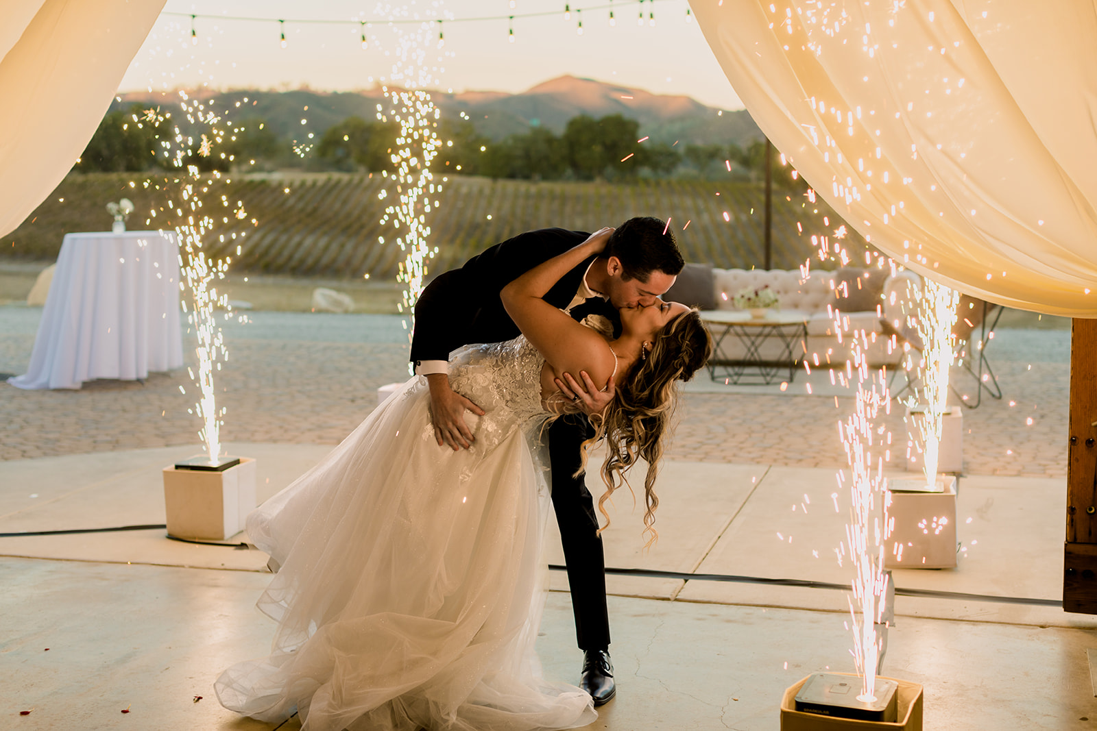 Wedding reception on the Central Coast of California