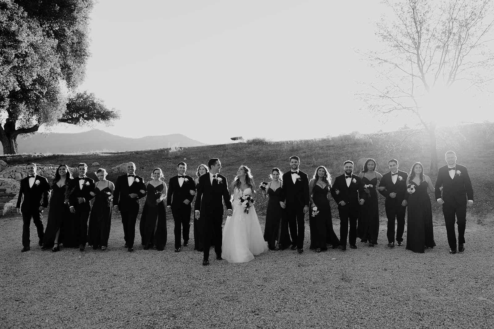 Wedding party at Oyster Ridge, CA.