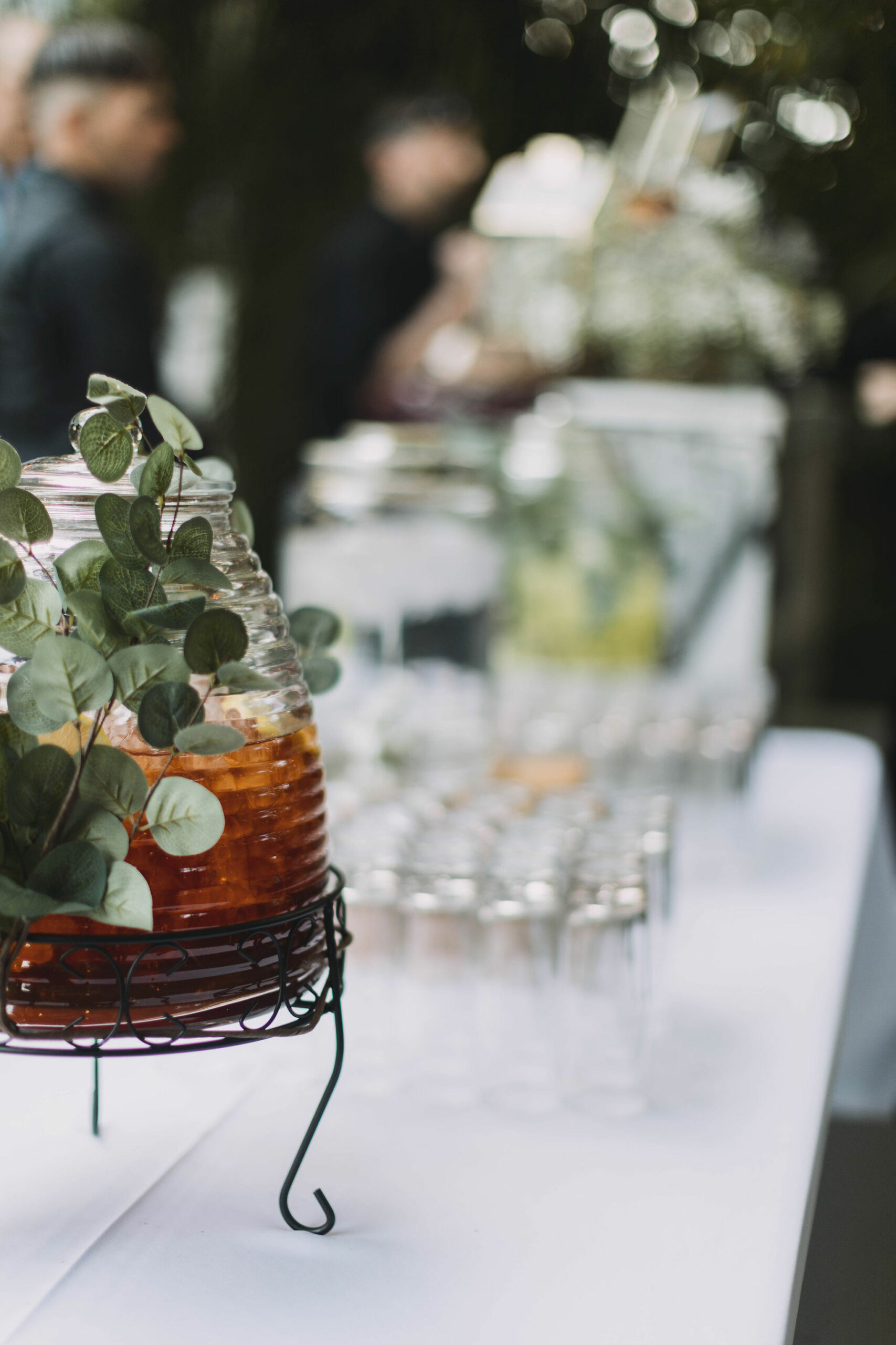 Beverage station at Kaleidoscope Inn and Gardens Wedding