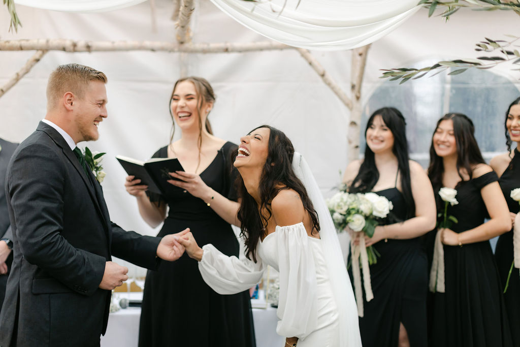 Laughter During Ceremony Wedding Ceremony