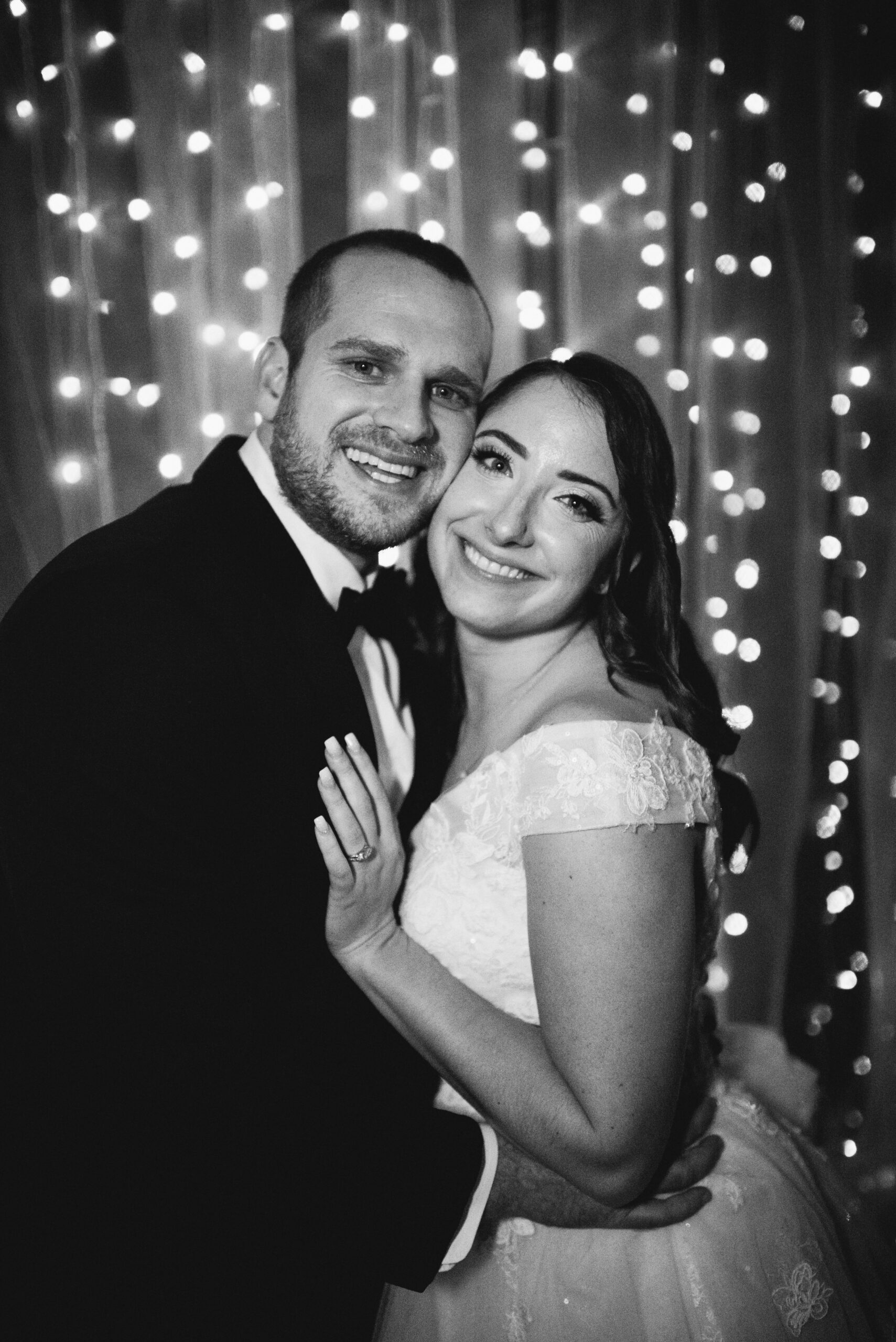 Happy couple at their wedding reception in San Luis Obispo County, CA.